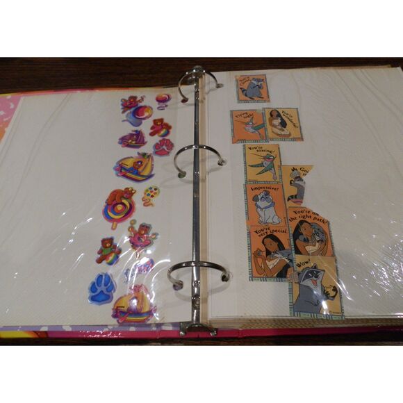 Vintage Lisa Frank My Sticker Collection Hollywood Bear 3 Ring Binder Pages READ - Picture 8 of 8